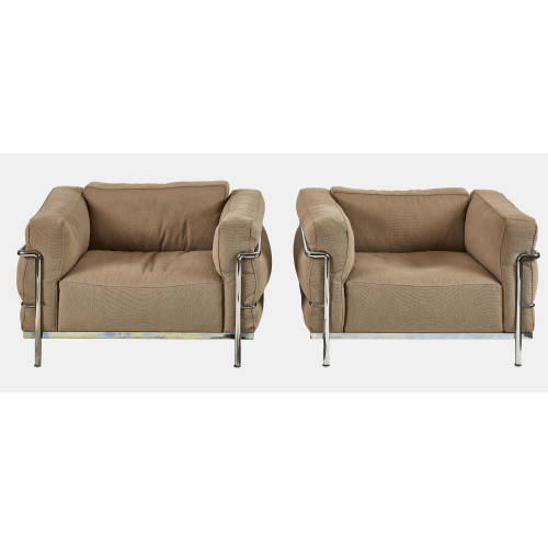 CHARLES-�DOUARD) LE CORBUSIER (EIGTL. JEANNERET : Paar Sessel Grand Confort LC3 (Ausf�hrung Cassina) (DOBIASCHOFSKY AUKTIONEN AG)