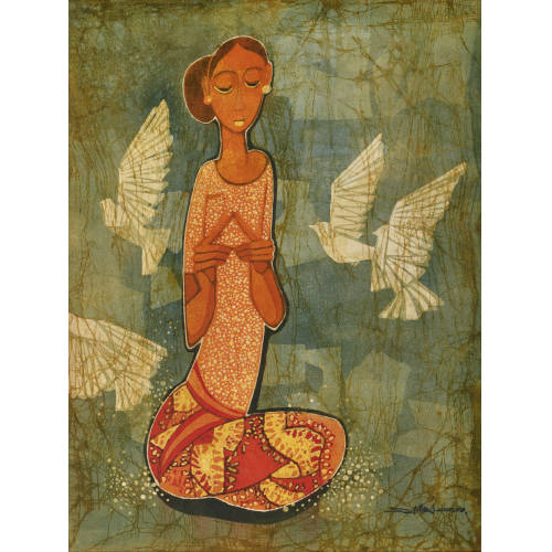 SEAH KIM JOO : Prayer with White Pigeons (DOBIASCHOFSKY AUKTIONEN AG)