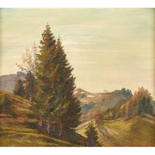 HANS ARNOLD ZELLER : 'Vorfr�hlingstag bei der Lank, Appenzell' (DOBIASCHOFSKY AUKTIONEN AG)