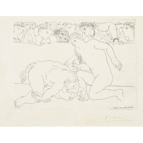 PABLO PICASSO : 'Minotaure vaincu/Dans l'ar�ne' (DOBIASCHOFSKY AUKTIONEN AG)