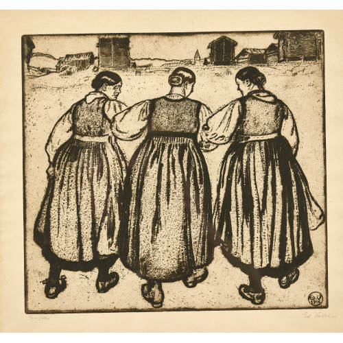 �DOUARD VALLET : 'Trois filles' (DOBIASCHOFSKY AUKTIONEN AG)