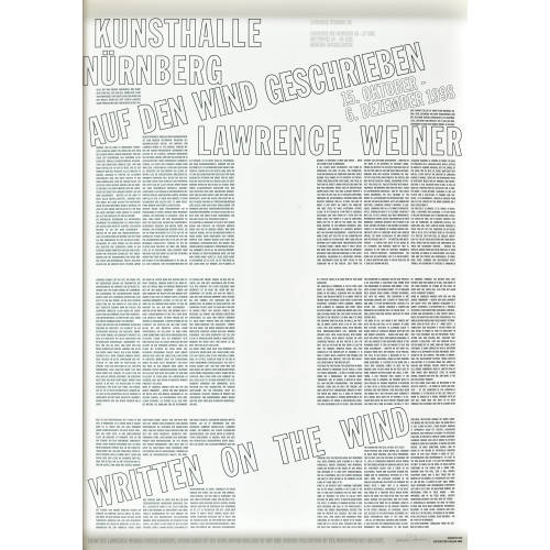 LAWRENCE WEINER : 'Kunsthalle N�rnberg' (DOBIASCHOFSKY AUKTIONEN AG)