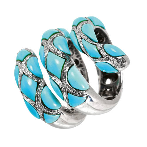 T�RKIS-BRILLANT-RING : (DOBIASCHOFSKY AUKTIONEN AG)
