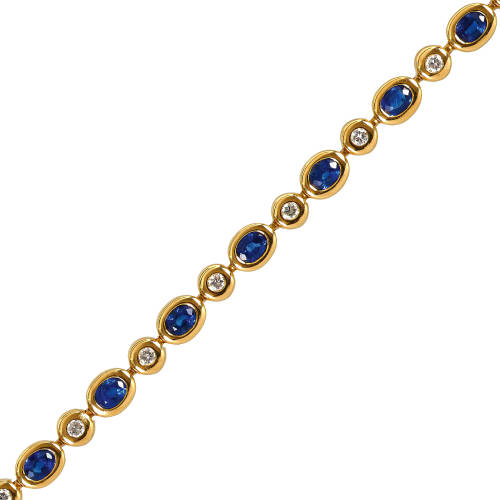 SAPHIR-BRILLANT-BRACELET : (DOBIASCHOFSKY AUKTIONEN AG)