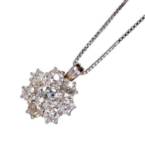 DIAMANT-ANH�NGER MIT KETTE : (DOBIASCHOFSKY AUKTIONEN AG)