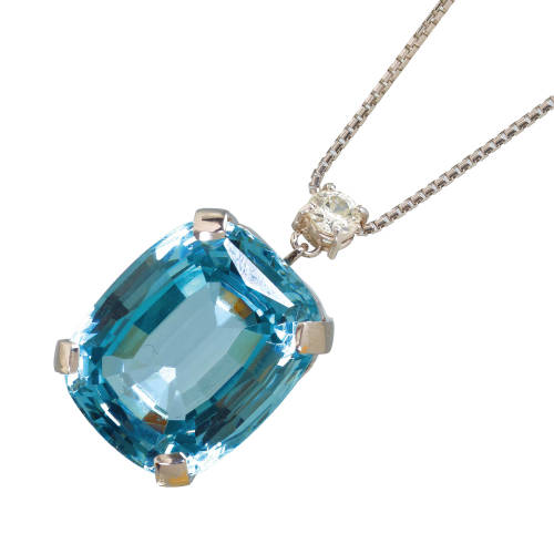 TOPAS-DIAMANT-ANH�NGER MIT KETTE : (DOBIASCHOFSKY AUKTIONEN AG)