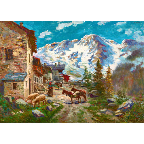 CESARE MAGGI : Paesaggio alpino (DOBIASCHOFSKY AUKTIONEN AG)