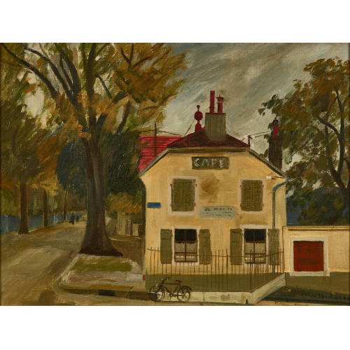 JEAN VERDIER : 'Le caf� Monti � Ch�ne-Bourg' (DOBIASCHOFSKY AUKTIONEN AG)