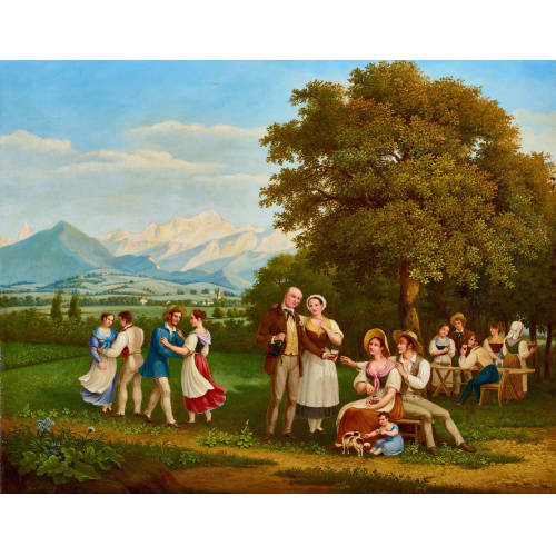 FR�D�RIC FR�GEVIZE : Danse paysanne avec le Mont-Blanc (DOBIASCHOFSKY AUKTIONEN AG)