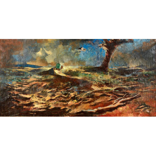 RODOLPHE TH�OPHILE BOSSHARD : 'Roulotte en bord de mer' (DOBIASCHOFSKY AUKTIONEN AG)