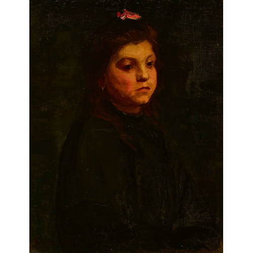 TH�OPHILE-ALEXANDRE STEINLEN : Portrait d'une jeune fille (DOBIASCHOFSKY AUKTIONEN AG)