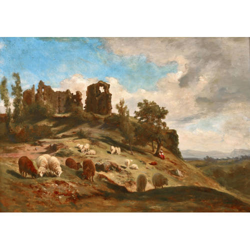 BARTH�LEMY MENN : 'Ruines dans les environs de Rome' (DOBIASCHOFSKY AUKTIONEN AG)