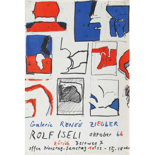 ROLF ISELI : 'Galerie Ren�e Ziegler Rolf Iseli Oktober 66' (DOBIASCHOFSKY AUKTIONEN AG)