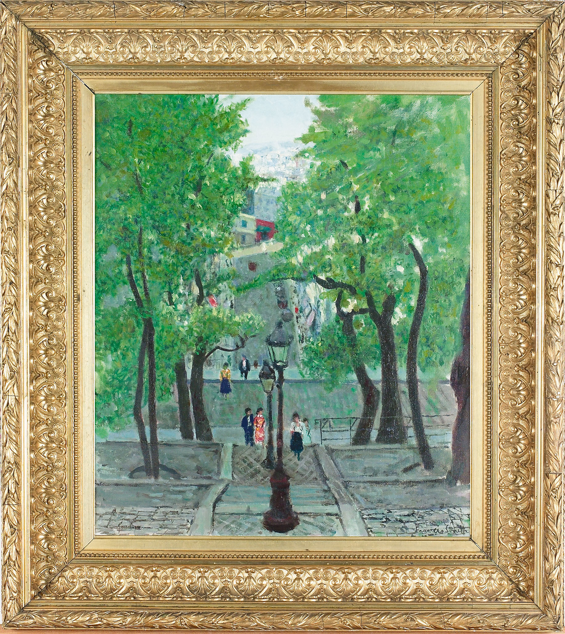 FRANCIS SMITH Ansicht Der Rue Chappe In Paris Dobiaschofsky francis-smith-ansicht-der-rue-chappe-in-paris-dobiaschofsky
