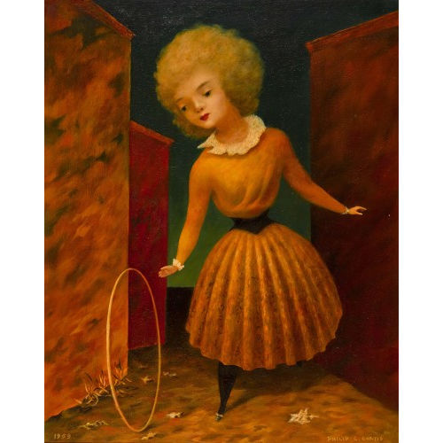 PHILIP CAMPBELL CURTIS : 'Girl with a hoop' (Dobiaschofsky Auktionen AG)