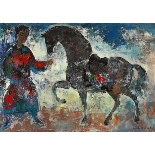 VU CAO DAM : Cavalier et cheval (Dobiaschofsky Auktionen AG)