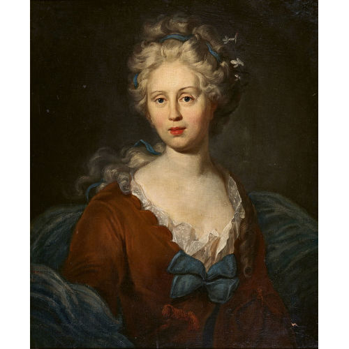 18. JH. SCHWEIZ : Brustbildnis einer Dame mit Haarband (Dobiaschofsky Auktionen AG)