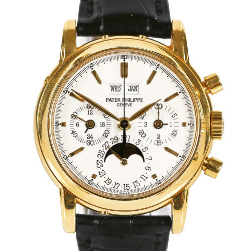 PATEK PHILIPPE : Gentleman's wristwatch 'Chronograph and Perpetual Calendar' (Dobiaschofsky Auktionen AG)