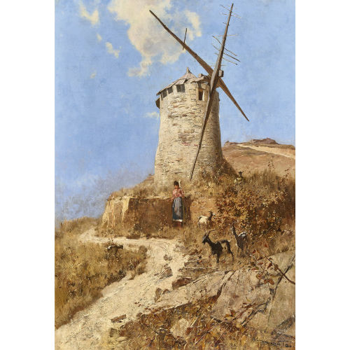 DOUARD JOHN (AUCH MENTA) MENTHA : Moulin d'Alphonse Daudet (Fontvieille) (Dobiaschofsky Auktionen AG)