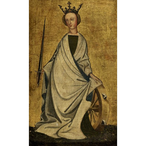 1. HLFTE 15. JH. NIEDERRHEIN : Die Heilige Katharina von Alexandrien (Dobiaschofsky Auktionen AG)