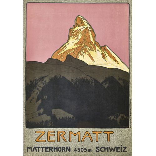 EMIL CARDINAUX : 'Zermatt Matterhorn 4505m Schweiz' (Dobiaschofsky Auktionen AG)