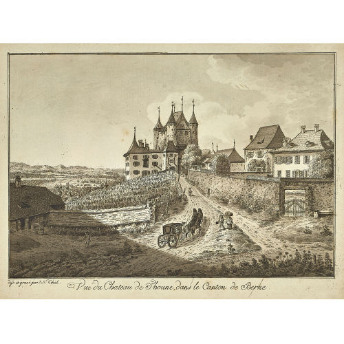 JOHANN NIKOLAUS SCHIEL : 'Vue du Chateau de Thoune, dans le Canton de Berne' (Dobiaschofsky Auktionen AG)