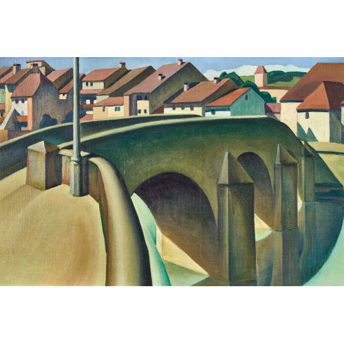 LOUIS JOSEPH VONLANTHEN : Le pont  Fribourg (Dobiaschofsky Auktionen AG)