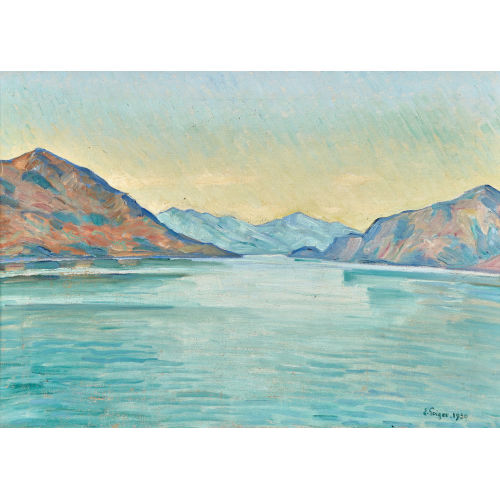 ERNST SAMUEL GEIGER : Blick auf den Lago Maggiore (Dobiaschofsky Auktionen AG)