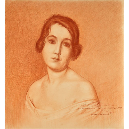 CARLOS (EIGTL. SCHWABE SCHWABE : 'Portrait de Madame Moos' (Dobiaschofsky Auktionen AG)